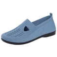 thumbnail image 2 of Samdudou Slip On Shoes for Women Closed Toe Knit Mesh Loafers Breathable Lightweight Walking Flats V-Cut Instep Design Casual Daily Wear Outdoor Travel Footwear Essentials, 2 of 5