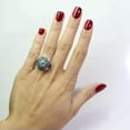 thumbnail image 3 of HOOUN Gorgeous Women Wedding Party 925 Silver Cubic Zircon Ring Jewelry Sz 6-10-#7-10, 3 of 4