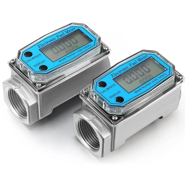 Medidor de Flujo de Turbina Digital de 2 Piezas Medidor de Flujo de Combustible de 1 Pulgada Medidor de Flujo de Combustible de GasóLeo Medidor de Flujo de Agua para Medir Gasolina