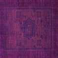 thumbnail image 1 of Ahgly Company Indoor Square Abstract Purple Modern Area Rugs, 6' Square, 1 of 4