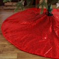 thumbnail image 1 of Sequin Christmas Tree Skirt 47 Inch Glitter Double Layers Xmas Tree Mat for Holiday Party Decoration (Red, Diameter 47"), 1 of 5