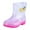 Pink, variant on JIKNTTR Toddler Kids Rain Boots For Boys Girls Waterproof Children Shoes Mid Tube Rain Boots Fashion Soft Bottom Outdoor Rain Boots Toddler Kids Fall Boots