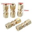 thumbnail image 3 of 10 PCS Brass Compression Fittings Connector 3/16" OD Hydraulic Brake Lines Union USA, 3 of 10