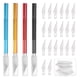 thumbnail image 1 of Juego de cuchillos Exacto Uxcell de 44 piezas incluye 4 cuchillos de manualidades y 40 cuchillas Exacto (Rojo, Oro, Azul, Negro), 1 of 6