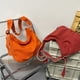 thumbnail image 5 of Bolso de lona lavable, bolso de hombro desgastado, bolso de mensajero simpleNaranja, 5 of 5