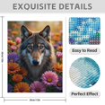 thumbnail image 3 of Diamond Art Kit for Adults, Wolf Among Colorful Flowers Diamond Painting for Adults Beginners, DIY Diamond Art Painting Kits, 5D Diamond Painting Crafts for Home Decor 12x16 Frameless, 3 of 7