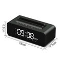 thumbnail image 2 of Reloj dual estéreo casero del altavoz del altavoz del despertador del espejo del LED del tenedor del teléfono móvil de Bluetooth, 2 of 7