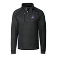 thumbnail image 2 of Men's Cutter & Buck Heather Charcoal New England Patriots Mainsail Sweater-Knit Big & Tall Half-Zip Pullover Jacket, 2 of 3