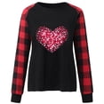 thumbnail image 4 of BLVB Valentines Day Shirts Women Cute Heart Shirt Casual Valentines Shirts for Women Plaid Long Sleeve Graphic Tees Tops, 4 of 4