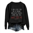 thumbnail image 1 of WEAIXIMIUNG Robe Sweat-Shirt avec Poches Sweat-Shirts Maxi Day Col Rond Femmes Manches Longues Imprimé Graphique Lettre Pull Sans Capuche Blouse Top, 1 of 4