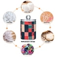 thumbnail image 6 of Yayeee 4 Pack Qtip Holder Bathroom Cotton Swab Canister with Lid Clear Dispenser Set, Red Teal Plaid, 6 of 6