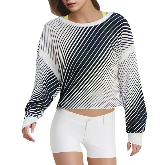 Lovskoo Open Back Shirts for Women Criss Cross Hollow Tops Scoop Neck Long Sleeve Blouses Casual Loose Fit T-Shirts Yoga Tops Multicolor