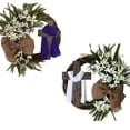 thumbnail image 5 of fastboy Doorstep Wreath Exquisite Fabric Wreath For Pleasant Party Atmosphere Made Of Rattan Easter Wreath type+1 40cm, 5 of 5