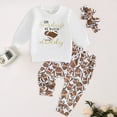 thumbnail image 2 of Caqnni Toddler Baby Girl Fall Winter Outfit Long Sleeve Color Block Sweatshirts and Jogger Pants Girl Clothes Toddler Gift 3 6 12 18 24 Months 2T 3T Outfits,12-18 Months, 2 of 3