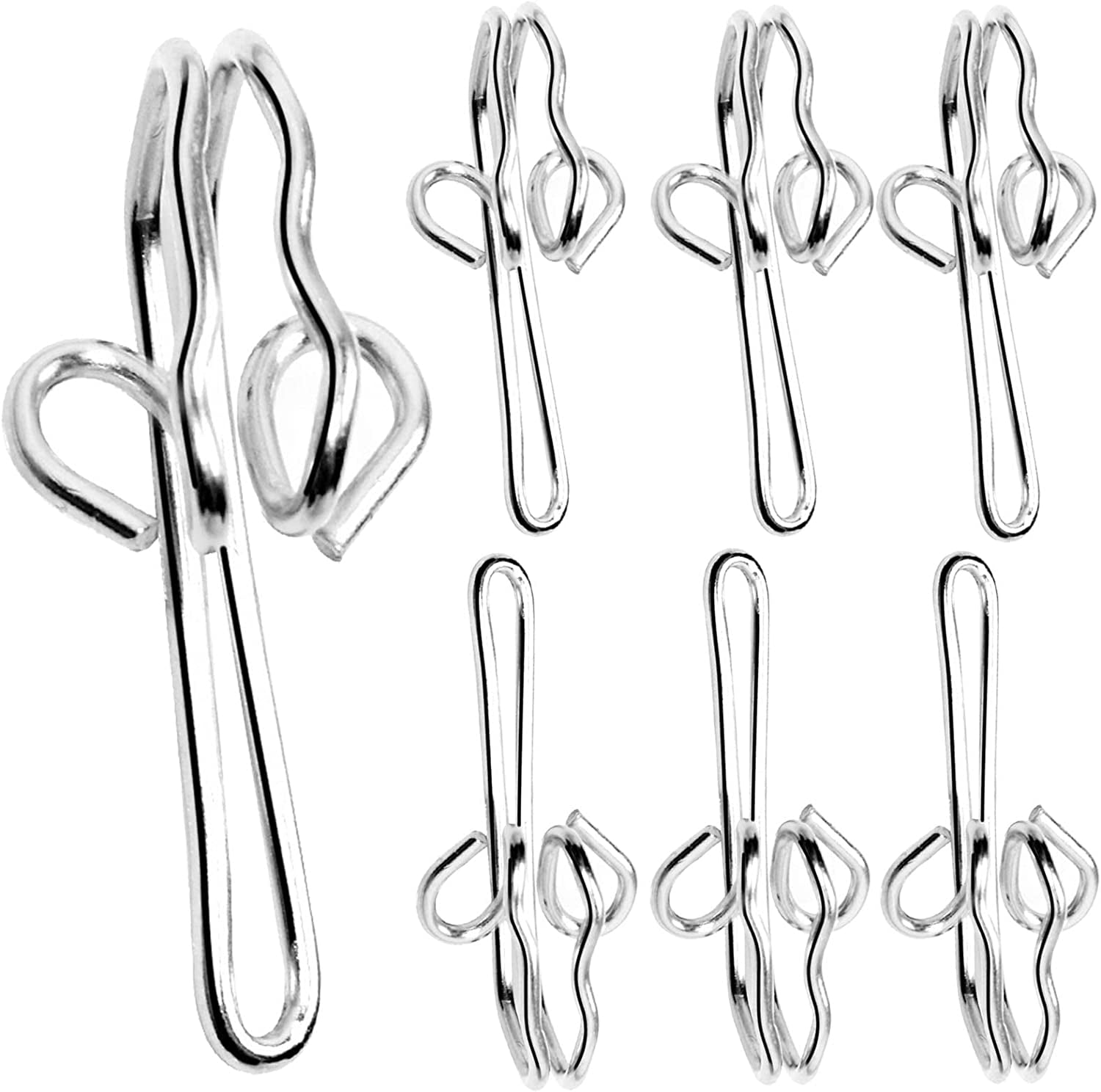 Heavy Duty Curtain Hooks,Metal Curtain Header Tape Drapery Hooks for