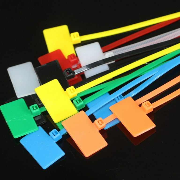 半額満載!スーパーSALE グランドセール! 4x150mm Mark Easy 250pcs Nylon Plastic Labels Tag Ties Cable 机上用品・文具収納