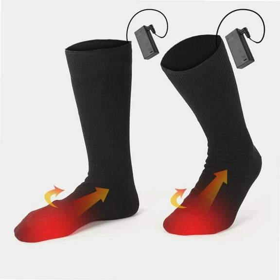 Electric Heated,Socks Battery Winter Outdoor Skiing Warmth Thicken Socks for Men & Women for Riding Motorcycle and Bicycle Camping Hiking Fishing Skiing In Cold Winter Thermal socks foot warmer