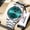 Green surface, silver steel band, variant on Men's watch stainless steel butterfly clasp quartz watch simple dual calendar non-mechanical multifunctional waterproof watch business men's wristwatch