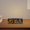 thumbnail image 1 of Reloj despertador digital LED Reloj digital Ajuste de brillo de 3 niveles Reloj de escritorio eléctrico Versátil para estante de oficina Escritorio Concha negra, 1 of 8