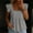 Gray, variant on Women's Linen Short Sleeve Casual Top, Spring Summer Fashion Color Neck Tee