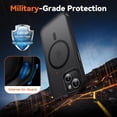 thumbnail image 5 of Magnetic for iPhone 13 Case Compatible with Magsafe, Shockproof Military-Grade Protection, Translucent Matte Phone Cover for iPhone 13 6.1-Inch (Black), 5 of 9