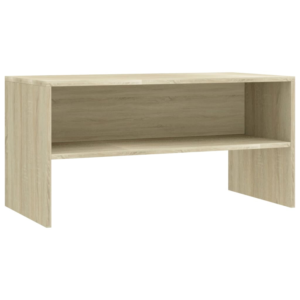 Kepooman 31.5" Modern Rectangle TV Cabinet Stand Console Table with Storage Shelf for Living Room, Brown