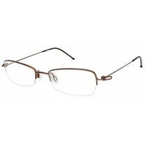 NEW ARISTAR 17261 WOMENS/LADIES DESIGNER HALF-RIM COPPER BROWN SOPHISTICATED DESIGN STAINLESS STEEL FRAME DEMO LENSES 50-18-140 SPRING HINGES EYEGLASSES/SPECTACLES