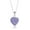 Lavender, variant on AVORA 925 Sterling Silver White Crystal Heart Pendant Necklace with 18" Chain