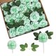 thumbnail image 3 of Flores artificiales 25 uds rosas falsas con tallos y 2 hojas para decoración de fiesta de ramos de boda Diy, 3 of 5
