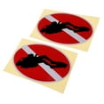 thumbnail image 4 of S SERENABLE 2Pcs Flag Stickers Decals for Scuba Diving Tank Cylinder Flippers Diver Down, 4 of 8