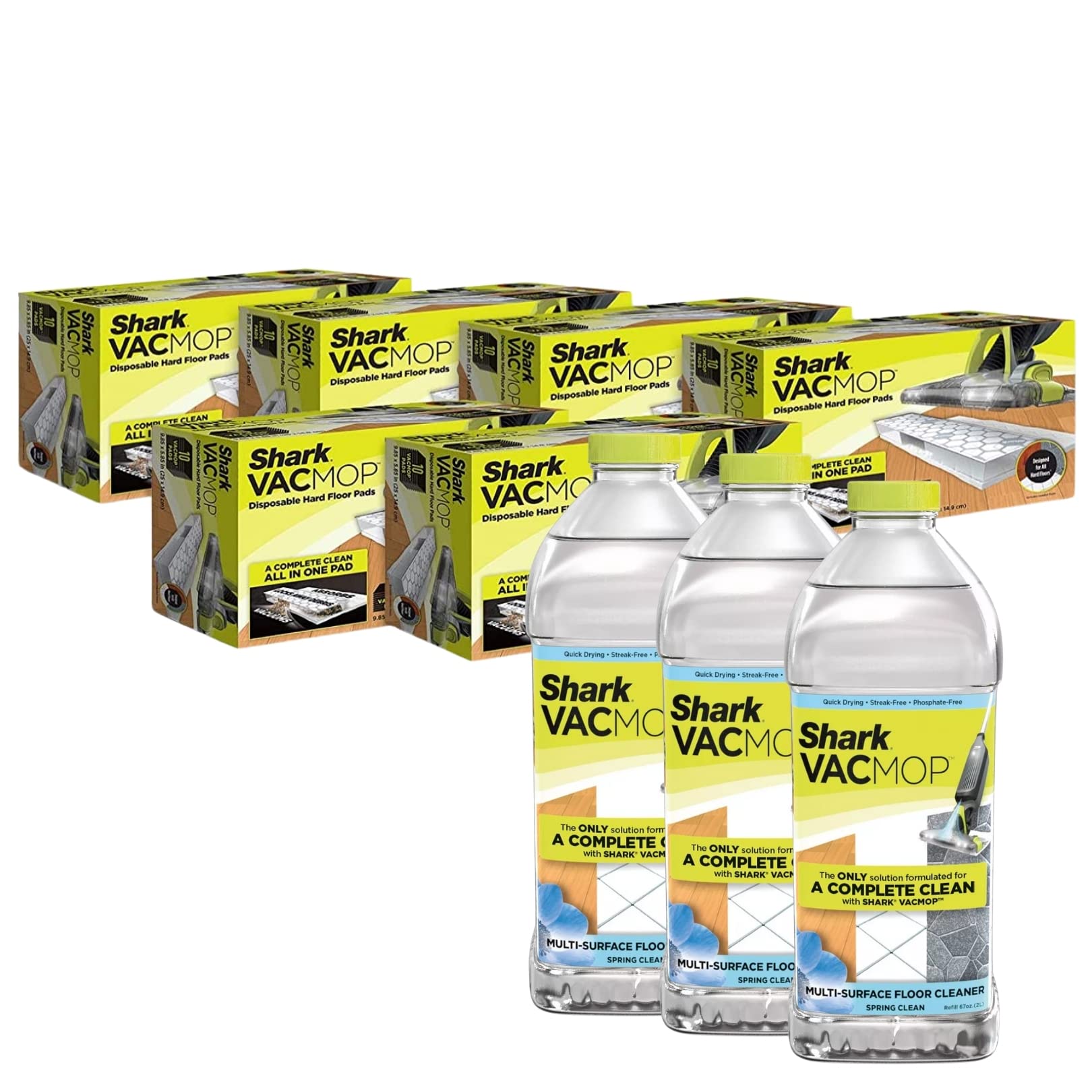 Shark Vacmop Replacement Pads and Liquid BundleIncludes 60 Vacmop Pads