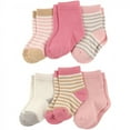 thumbnail image 2 of Touched by Nature Baby Girl Organic Cotton Socks, Girl Stripes, 0-6 Months, 2 of 6