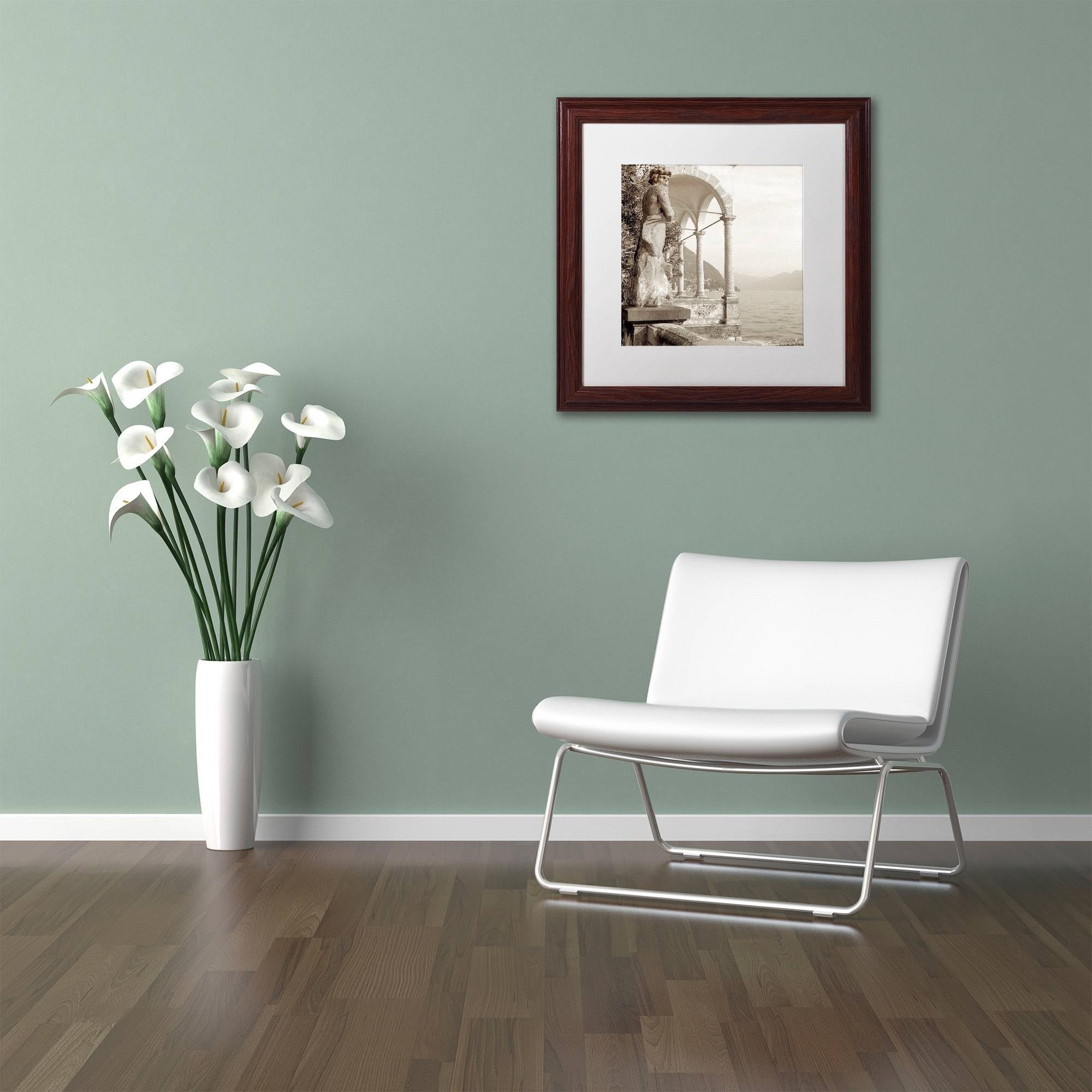 Trademark Fine Art "Giardini Italiano IV" Canvas Art by Alan Blaustein, White Matte, Wood Frame
