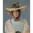 thumbnail image 2 of Christian Krohg 12x14 Black Ornate Wood Framed Double Matted Museum Art Print Titled: Portrait of Actress Agnes Mowinckel (1904), 2 of 5