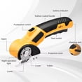 thumbnail image 4 of Cordless Electric Box Cutter, Rechargeable Rotary Fabric Cutter with Safety Lock & LED Light for Cardboard, Leather, Plastic & Crafting, Alloy Steel & ABS, 4 of 8