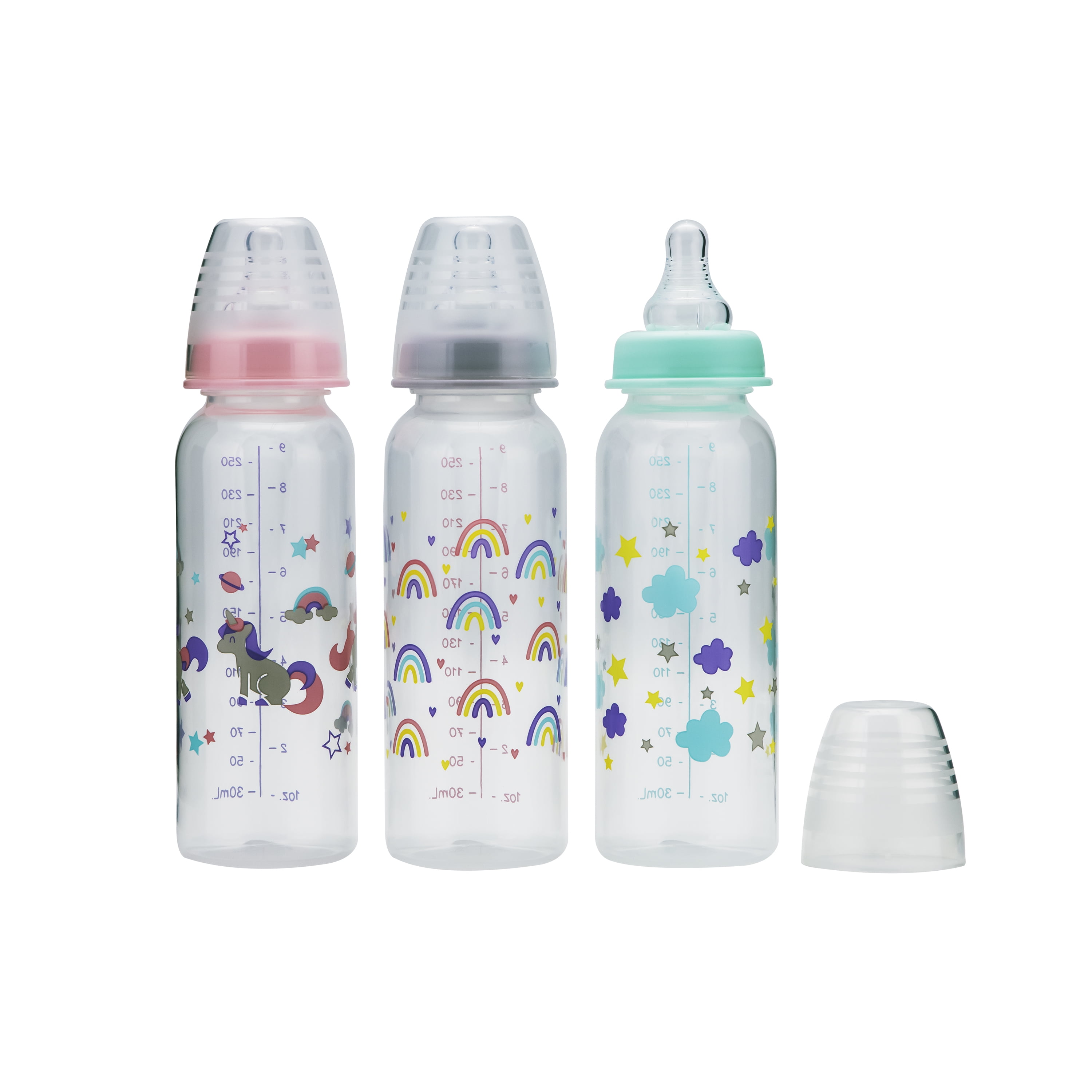 Parent's Choice 9oz Stainless Steel Single Wall Wide Neck Baby Bottle, Ages  0+ Months