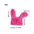 thumbnail image 4 of Deago Y2K Fuzzy Bunny Hat for Women Cute Furry Beanie with Ears Long Rabbit Ears Hat for Festival, Easter, Party (Pink-2), 4 of 8