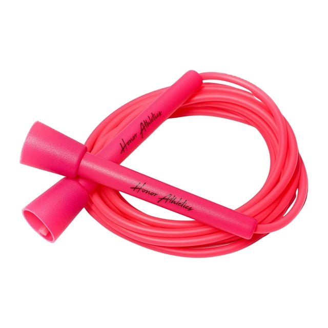 Honor Athletics Speed Rope, Skipping Rope - Best for Double Under, Boxing, MMA, Cardio Fitness Training Condition - Adjustable 10ft - Jump Rope (PINK)