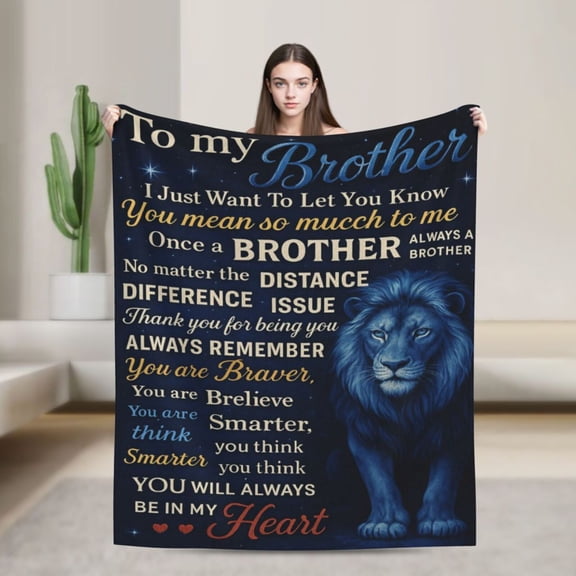 Gifts for Brother - Big Brother Gift Blanket - Birthday Gifts for Brother - Gift for Brother from Sister Brother- Funny Brother Presents - Cool Little Brothers Graduation Gi 80x60