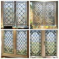 thumbnail image 3 of 2 Sheets Window Privacy Film Rainbow Film Stained Glass Static Cling Decorative Window Sticker for Bathroom,Front Door,Home Heat Control UV Blocking Non Adhesive,Diamond Grid, 17.7"x39.4", 3 of 5
