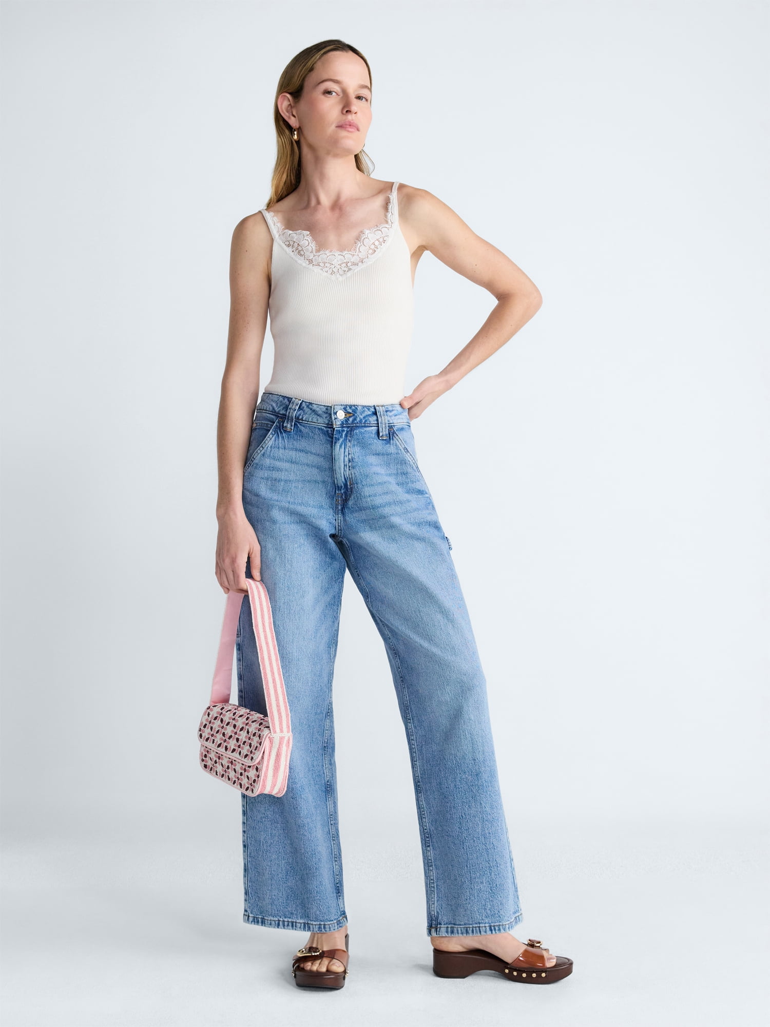 Scoop Women’s and Women’s Plus Relaxed Fit Jeans, 30'' Inseam, Sizes 0-26W