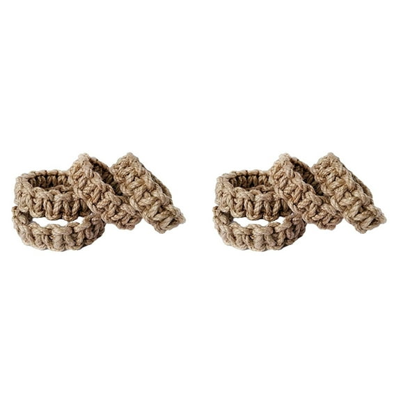 8Pcs Braided Curtain Tiebacks for Drapes, Rustic Curtain Holdbacks, Handmade Curtain Ties for Sheer/Light Weight Drapes