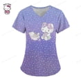 thumbnail image 4 of Camiseta Hello Kitty Camisetas Uniforme Enfermera Bolsillo Hello Kitty Cuello V Ropa Mujer Tops Hospital Top Mujer 2023 Uniforme Cuello, 4 of 5