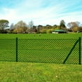 thumbnail image 2 of vidaXL Chain Link Fence with Posts Spike Galvanized Steel Border Multi Sizes, 2 of 12