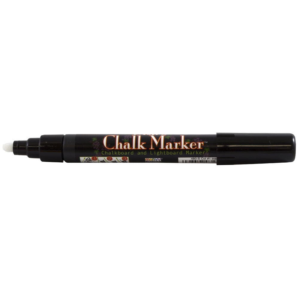 Marvy Uchida Broad Point Chalk Marker, Black, 1/Pack