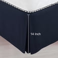 thumbnail image 4 of Unique Bargains Solid Pleated Ruffle Bed Skirt 14" Drop Full Navy Blue, 4 of 8