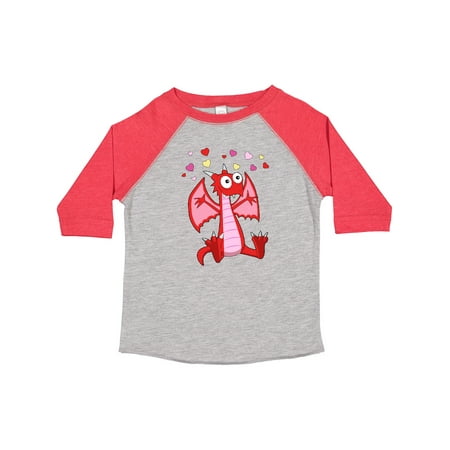 

Inktastic Happy Valentine Cute Red Cartoon Dragon with Hearts Gift Toddler Boy or Toddler Girl T-Shirt
