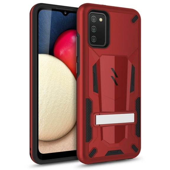 ZIZO TRANSFORM Series for Galaxy A02s Case - Rugged Dual-layer Protection with Kickstand - Red