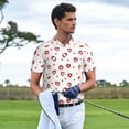 thumbnail image 3 of Balery Lips Kiss Camisa Polo de Hombre con Estampado, de Manga Corta y Tejido Medio, Camisa Tipo Golf Polo-Large, 3 of 6