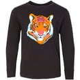 thumbnail image 3 of Inktastic Tiger Head Long Sleeve Youth T-Shirt, 3 of 5